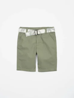 Bermuda ceinture imprimé palmiers