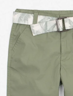 Bermuda ceinture imprimé palmiers
