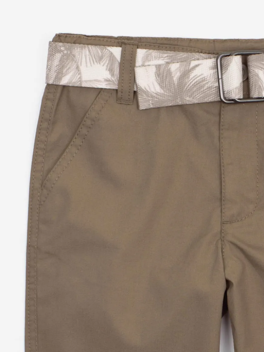 Bermuda ceinture imprimé palmiers