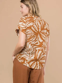 Blouse imprimé feuillage