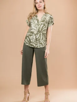 Blouse imprimé feuillage