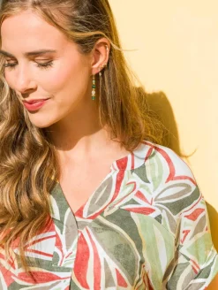 Blouse imprimé feuillage