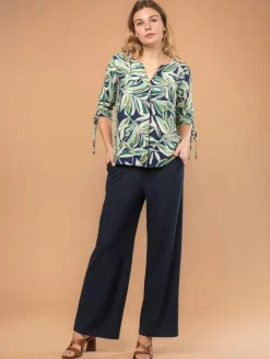 Blouse imprimé feuillage