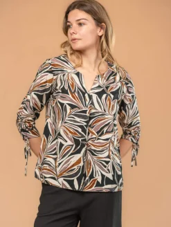 Blouse imprimé feuillage