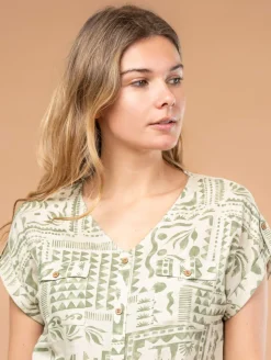 Blouse imprimé patchwork