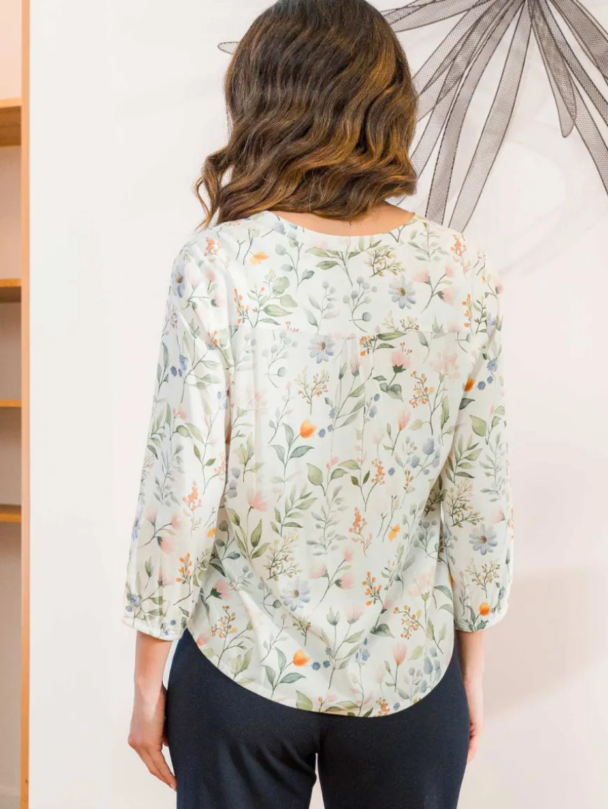Blouse viscose imprimé fleuri