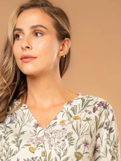 Blouse viscose imprimé fleuri