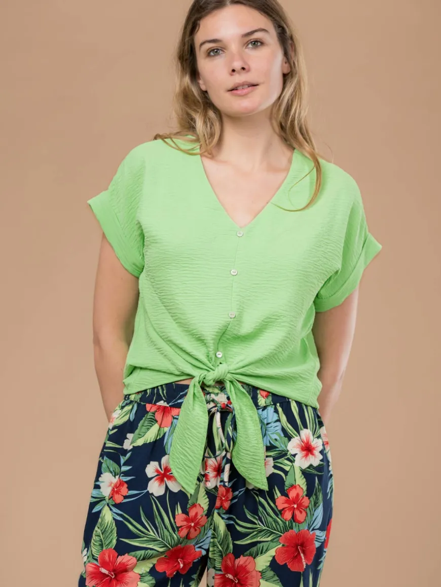 Chemise fluide bas noué