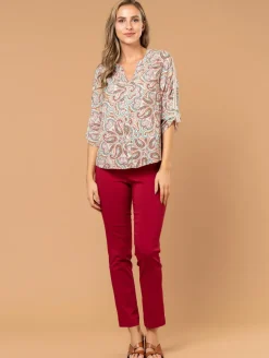 Chemise imprimé cachemire galons