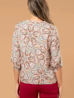 Chemise imprimé cachemire galons