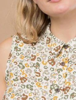 Chemise imprimé fleuri bas noué