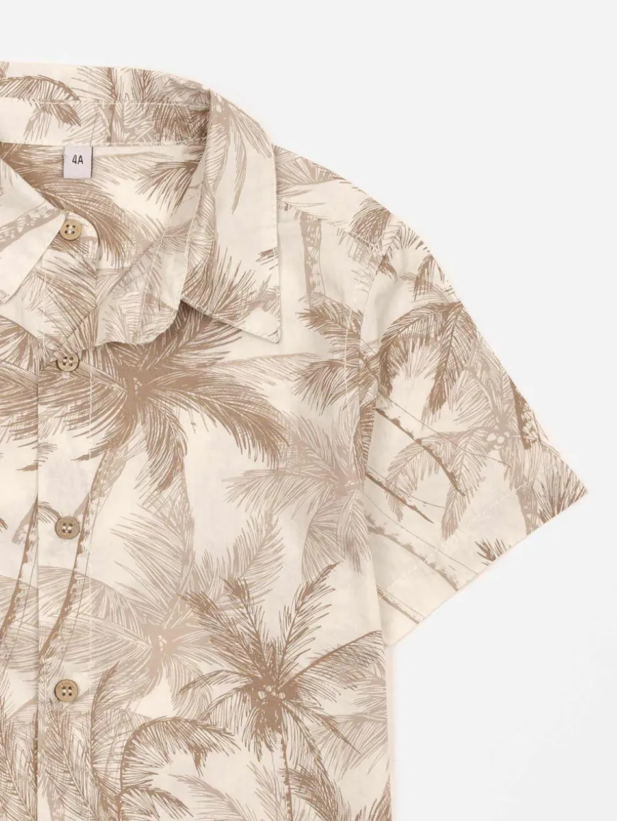 Chemise imprimé palmiers