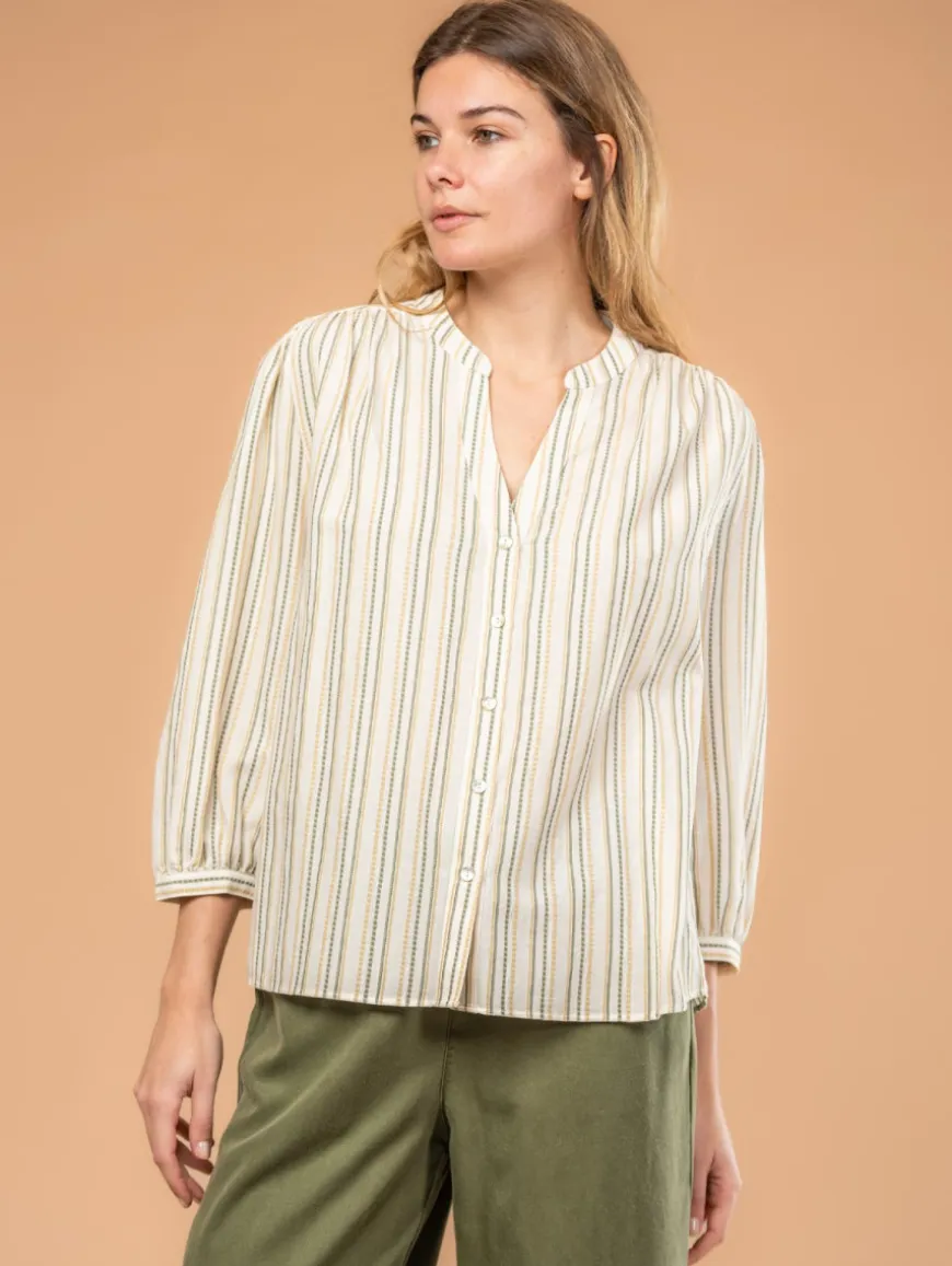 Chemise rayures jacquard