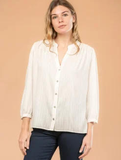 Chemise unie jacquard