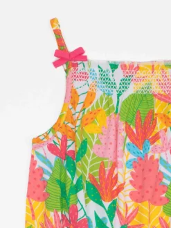 Combishort imprimé feuillage