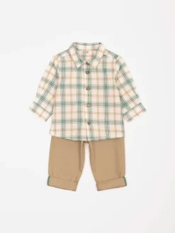 Ensemble chemise carreaux pantalon