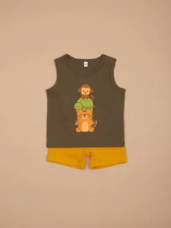 Ensemble débardeur short animaux