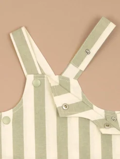 Ensemble polo salopette rayée