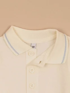 Ensemble polo salopette rayée