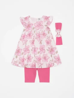 Ensemble robe legging grandes fleurs