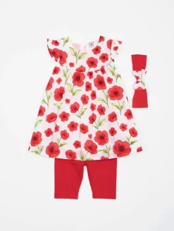Ensemble robe legging grandes fleurs