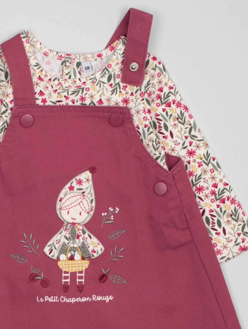 Ensemble robe-salopette "Chaperon Rouge"