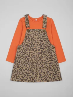 Ensemble robe-salopette panthère