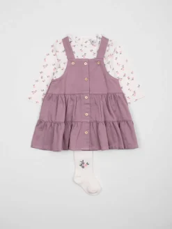 Ensemble robe-salopette pommes