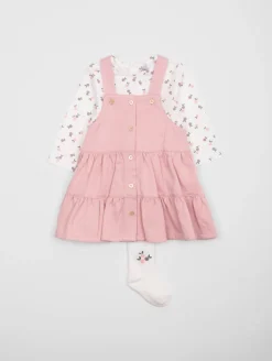 Ensemble robe-salopette pommes