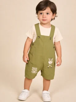 Ensemble tee-shirt salopette animaux