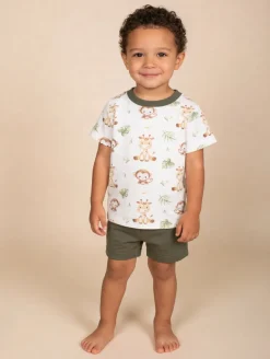 Ensemble tee-shirt short animaux