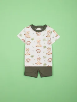 Ensemble tee-shirt short animaux