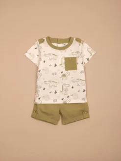 Ensemble tee-shirt short animaux
