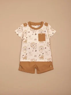Ensemble tee-shirt short animaux