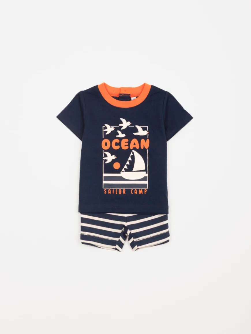 Ensemble tee-shirt short "Ocean"