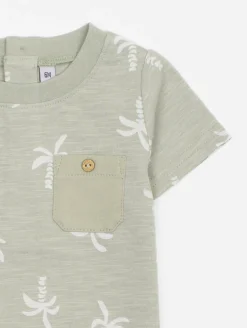 Ensemble tee-shirt short palmiers
