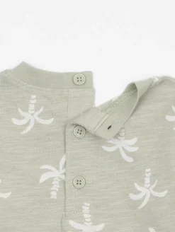 Ensemble tee-shirt short palmiers