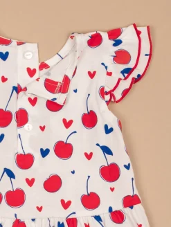 Ensemble tunique bloomer cerises