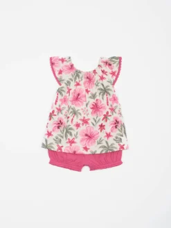 Ensemble tunique bloomer hibiscus