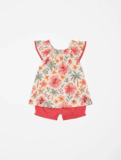 Ensemble tunique bloomer hibiscus
