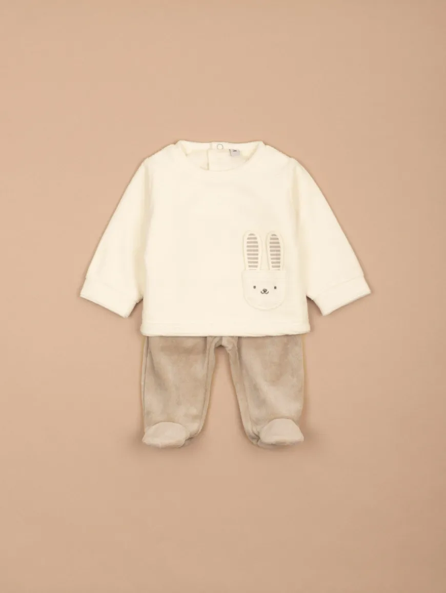 Ensemble velours poche lapin
