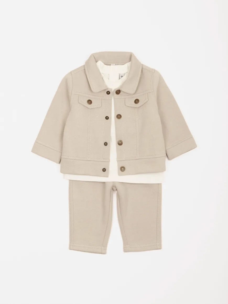 Ensemble veste molleton 3 pièces