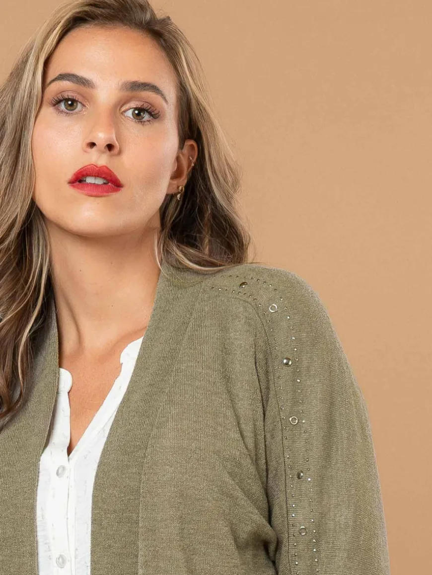 Gilet clous strass fantaisie