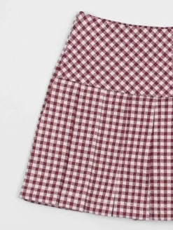 Jupe-short carreaux/vichy