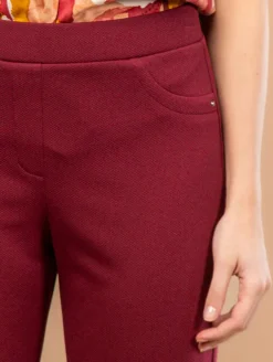 Pantalon droit maille nid d'abeille