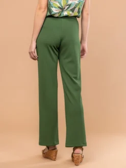 Pantalon droit maille nid d'abeille