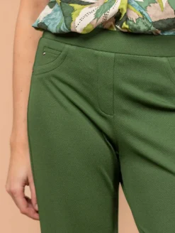 Pantalon droit maille nid d'abeille