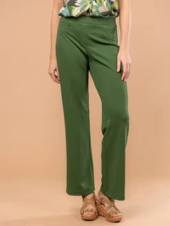 Pantalon droit maille nid d'abeille