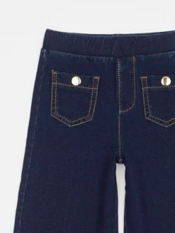 Pantalon effet denim bootcut