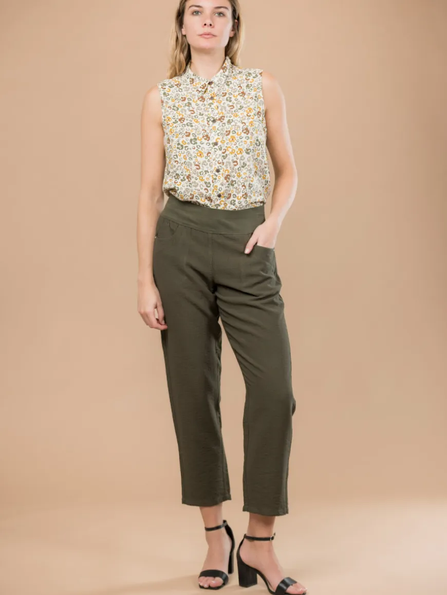 Pantalon effet froissé